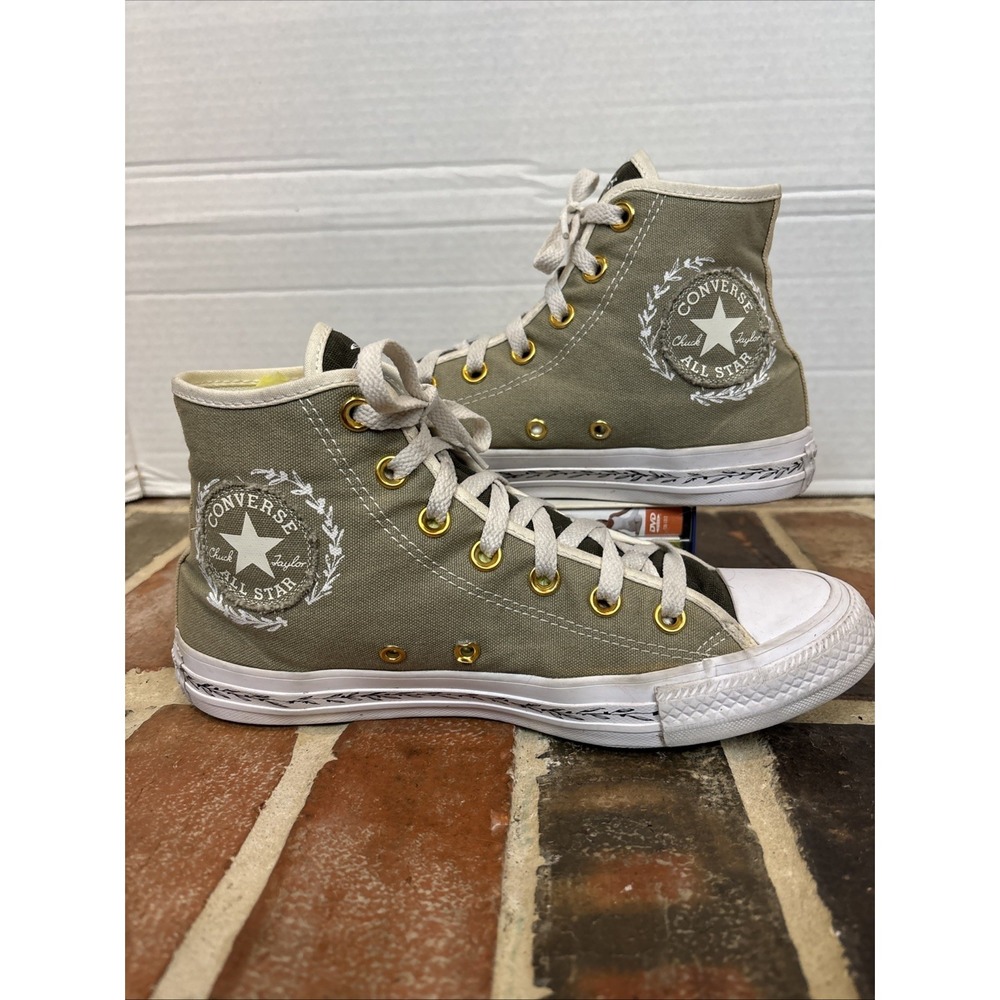 Converse Chuck Taylor All Star Custom Design High-Top Men's 6 Woman's 8 Olive